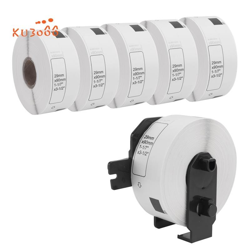 6 ม้วนป้ายเข้ากันได้สําหรับ -11201 ป้ายที่อยู่มาตรฐาน 29 มม. x 90 มม. สําหรับ QL-800 QL-810W QL-700