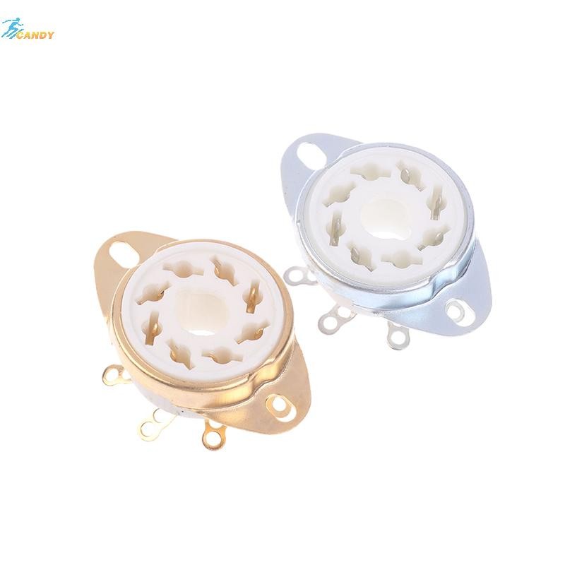 NDY 1 PC 8Pin GZC8-Y-6 Octal ซ็อกเก็ตเซรามิควาล์วฐานแจ็คสําหรับ KT88/6550/EL34/6P6P/6V6/6N8P/6SN7 เค