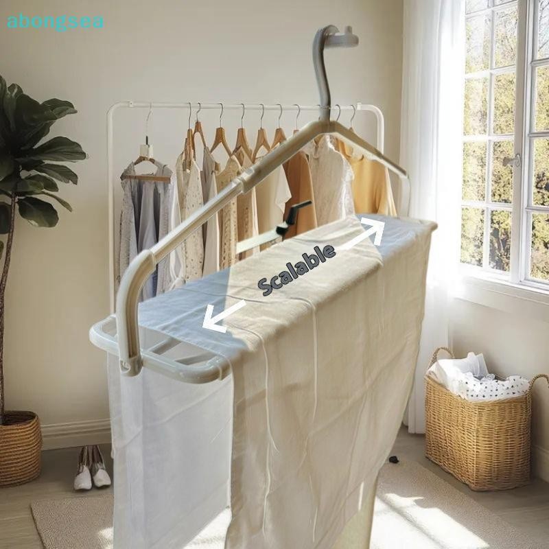 Abongsea Iron Drying Rack ราวแขวนเสื้อผ้าประหยัดพื้นที่ Ganizer แผ่นแขวนระเบียงเก็บราวตากผ้า Home Storage ซักรีด