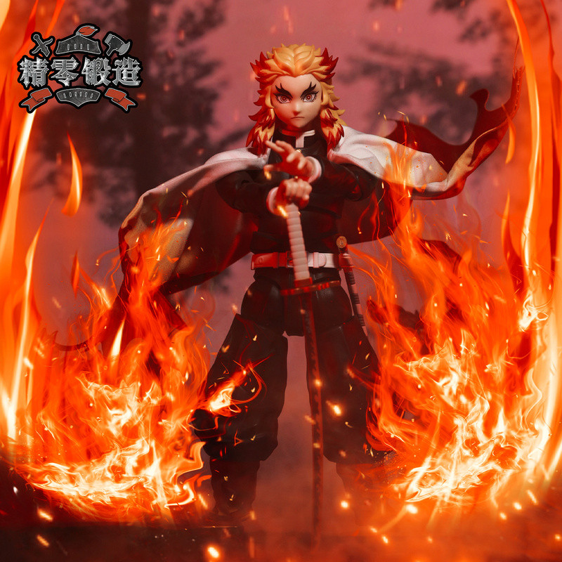 [Jingzi Forging Ready Stock] SHF Demon Slayer Blade Purgatory Kyojuro Yanzhu Big Brother Cloth Cloak