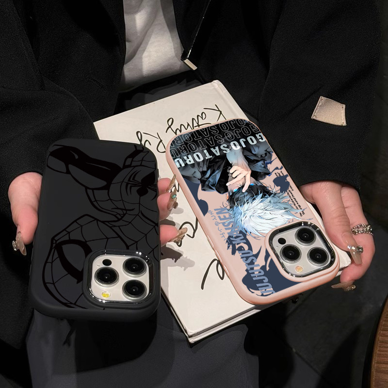ความรู้สึกขั้นสูง จัดส่งจากประเทศไทย สปายเดอร์แมนโครงสร้างขาวดำสำหรับ iPhone เคสไอโฟน 13 12 11 PRO MAX 16 15 14 X XS MAX - รูปที่ 7