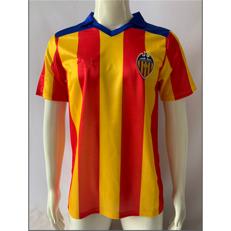 เวอร์ชันย้อนยุค Valencia Jersey แบบทีมเยือน เสื้อกีฬาผู้ชาย size S-XXL