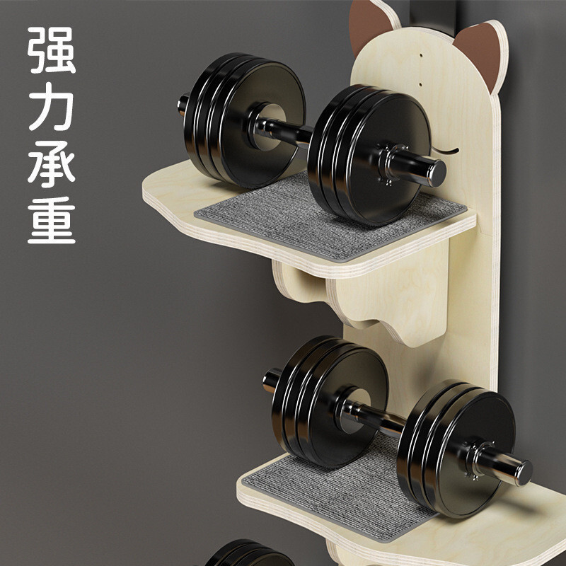 Cat Climber-Column ไม้แขวนประตู Cat-in-One ไม่ Occupy Multi-Grid Cat Scratch ต้นไม้ปีนเขาคอลัมน์ของเ