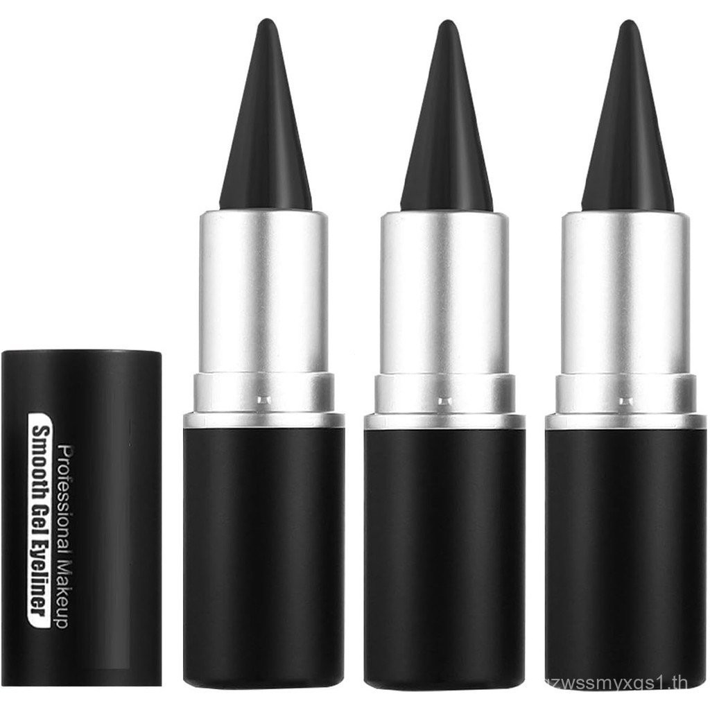 Kajal Occhi เจลกันน้ําอายไลเนอร์สีดําชุด 3 ชิ้น Kajal Occhi Gel Lasting Gel Eyeliner เหมาะสําหรับแต่