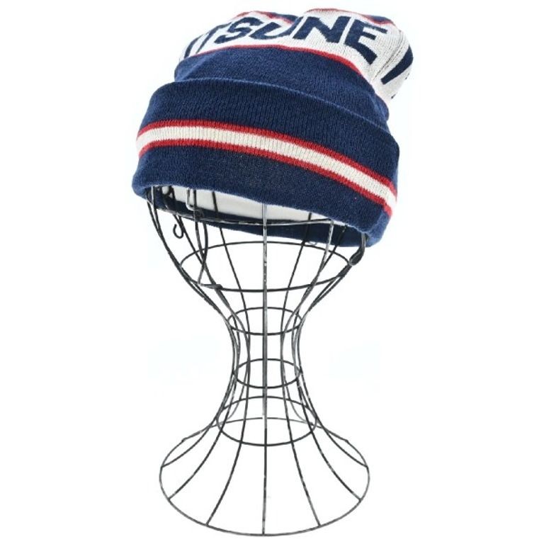 MAISON KITSUNE หมวก สีขาว กรมท่า แดง Direct from Japan มือสอง
