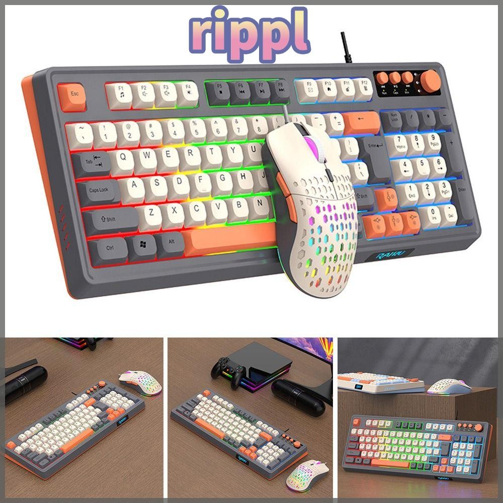 แป้นพิมพ์ RIPPL RAIKU T98, ชุดเมาส์คีย์บอร์ดแสงแบ็คไลท์, การเชื่อมต่อ USB 98 เค้าโครงกุญแจส่องสว่างเ