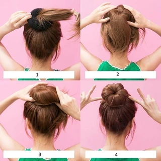 โดนัท ทำผมสีดำ (หลายขนาด) ดังโงะญี่ปุ่น ใหญ่มาก/ใหญ่/กลาง/เล็ก โดนัทม้วนผม โดนัทเด็ก จัดทรงผม ม้วนผม ยางมัดผม มัดจุก