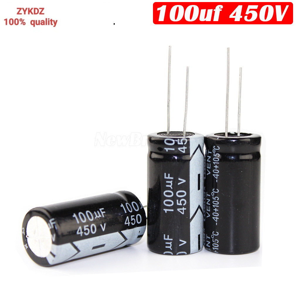 10 ชิ้น/ล็อตเดิมอลูมิเนียม electrolytic capacitor 100UF 200V 250V 400V 450V 200V100UF 250V100UF 400V