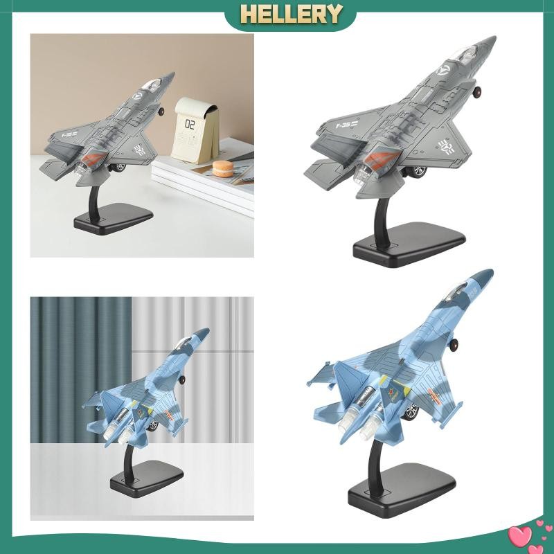 [HelleryTH] 1/100 รัสเซีย SU35 Fighter Model เครื่องบินรุ่น Tabletop Decor เครื่องบินรุ่น