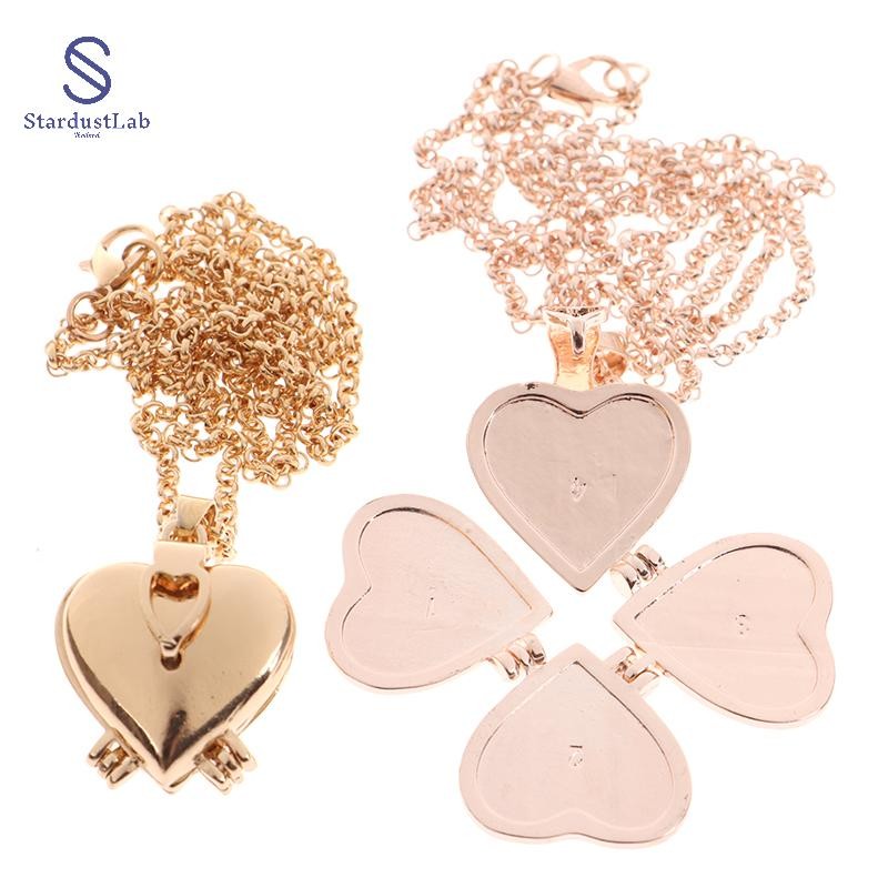 สร้อยคอมุกหัวใจVintage 4ชั้นพร้อมPhoto Locket จากStardustLab(SDL)