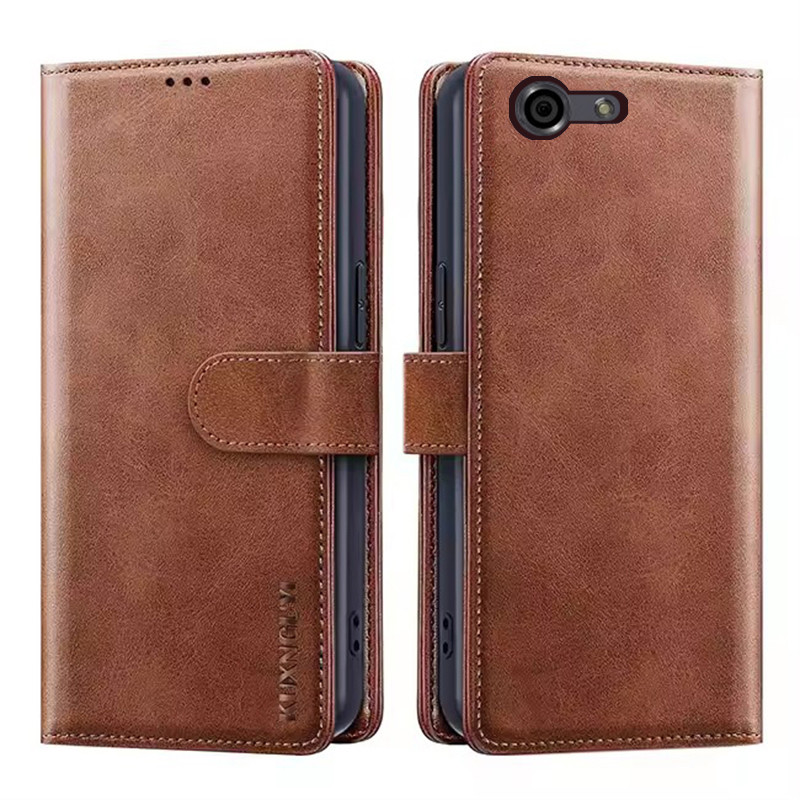 กระเป๋าสตางค์เคสโทรศัพท์สําหรับ Sharp Aquos R SHV39 SH-03J Aquos R Compact SHV41 SH-M06 พร้อมผู้ถือบ