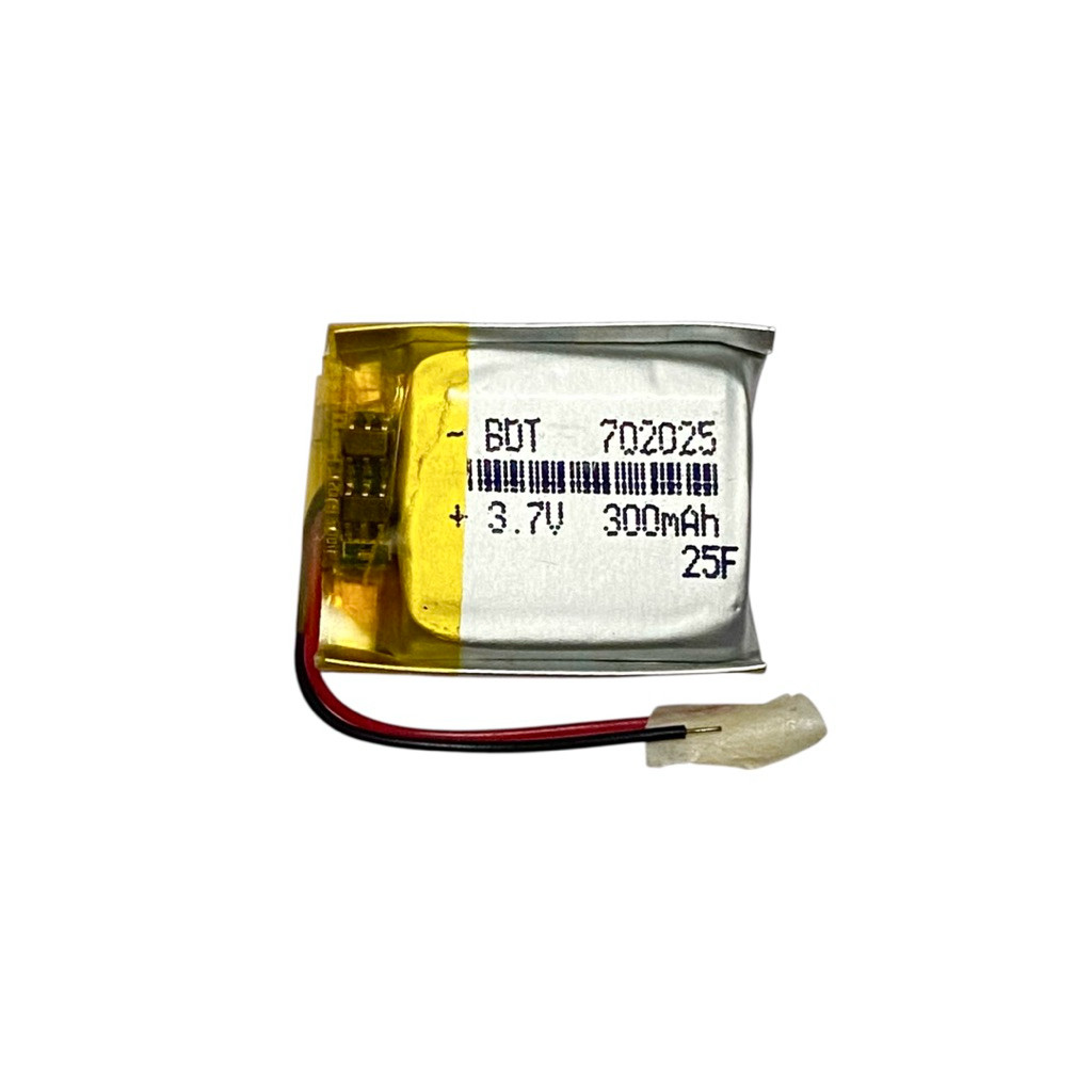 BDT 702025 (ราคาต่อ 1ชิ้น) 3.7V-300mAh ขนาด 20x25x7mm มีสินค้าพร้อมส่งในไทย