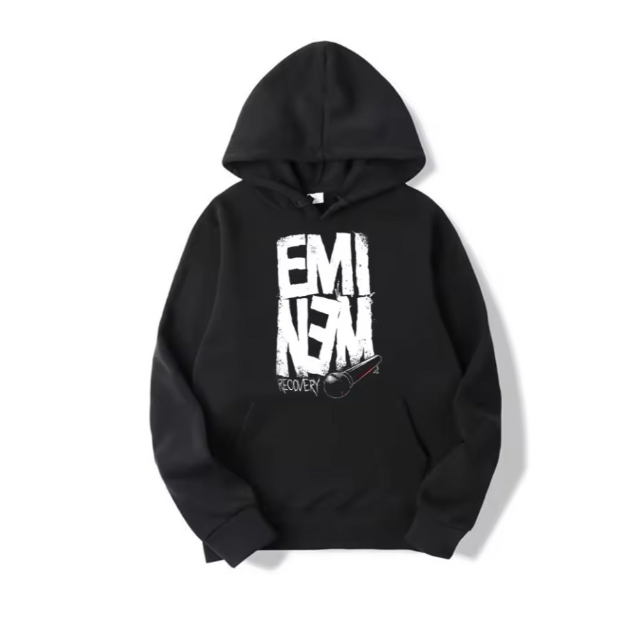 EMINEM Recovery II Casual Hoodie Jumper เสื้อกันหนาวมีฮู้ดขนแกะ Unisex (ผู้ใหญ่และเด็ก) ผลิตภัณฑ์เลี