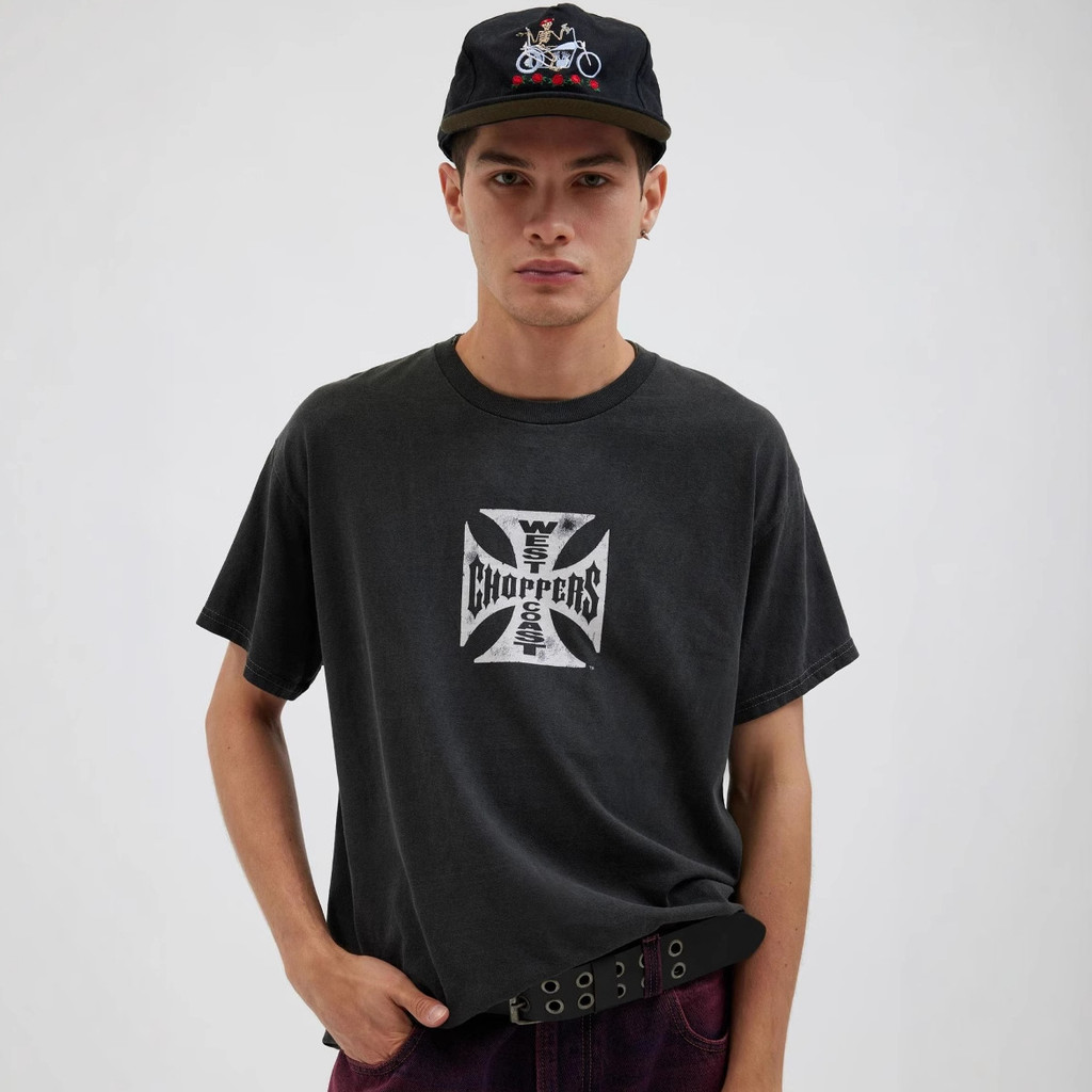 VCJ5 Vintage Short Sleeve West Coast Choppers West Coast Cross Vintage Washed T Men's T-shirt