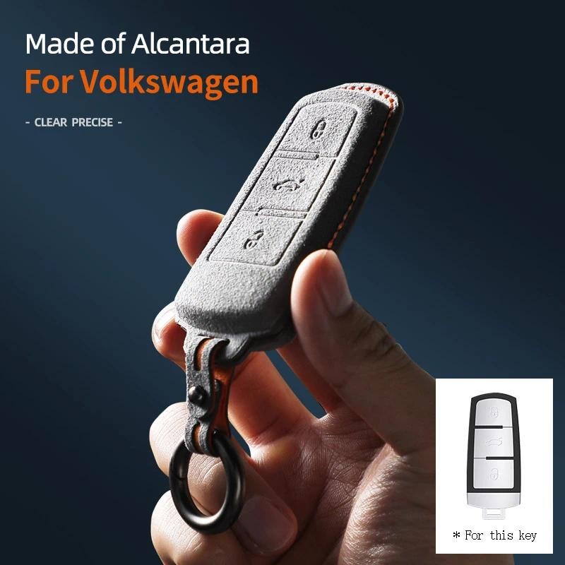 Alcantara รถ Remote Key สําหรับ VW Volkswagen CC Passat B6 B7 R36 B5 B7 Passat 3C Magotan พวงกุญแจ P