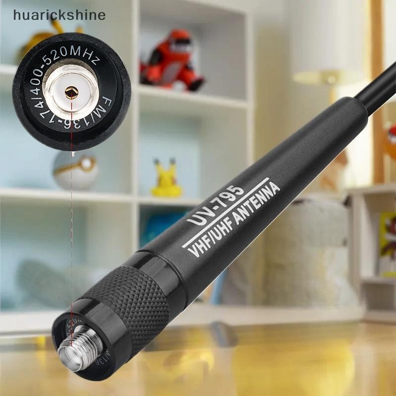 Huarickshine^ AR-795 SMA-F หญิง Dual Band VHF/UHF 136-174MHz/400-520MHz เสาอากาศอ่อน AR-795 สําหรับ 