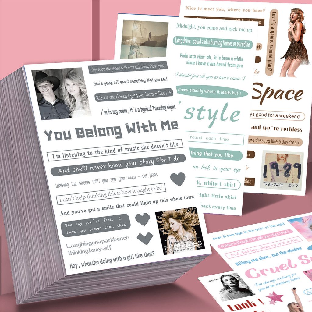 8 ชิ้น Taylor Swift-Inspired สติ๊กเกอร์ - สติ๊กเกอร์ตกแต่งน่ารักสําหรับวารสาร, โทรศัพท์และแล็ปท็อป