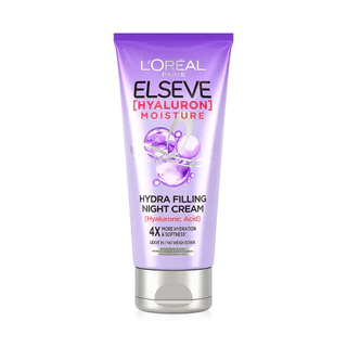 Loreal Paris ลอรีอัล ปารีส เอลแซฟ ไนท์ ครีม Elseve Hyaluron Moisture Hydra Filling Night Cream 150ml.