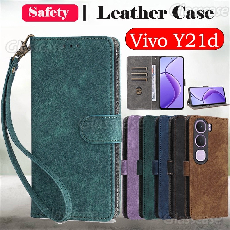 Vivo Y21d 2025 สําหรับ Vivo Y21d VivoY21d Y21d Y21 DY 21d 4G 5G พลิกหนังโทรศัพท์กรณีกันกระแทกป้องกัน