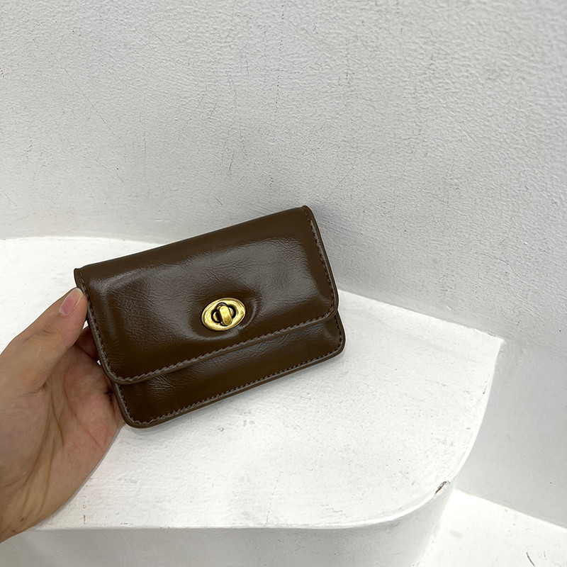 Obi Retro Small Gold Buckle Series Fashion All-Match Mini Small Coin Purse Retro Korean Version Oil 
