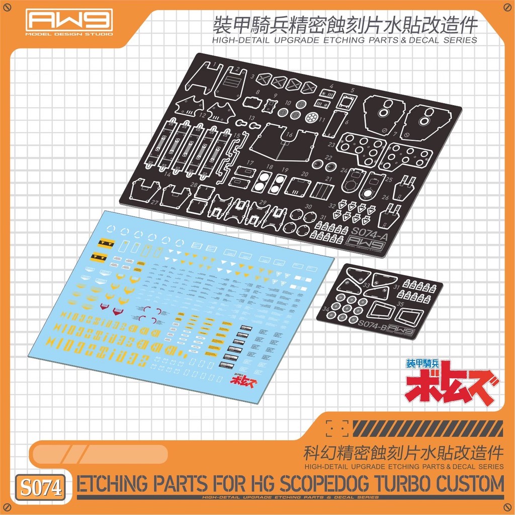 MAD S74 MADWORKS อะไหล่สอนสําหรับ HG SCOPEDOG TURBO CUSTOM (ไม่รวมชุด)