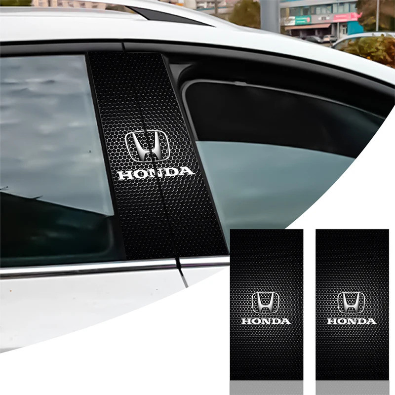 รถ B-pillar สติกเกอร์ Auto Center คอลัมน์สติกเกอร์กันน้ําสําหรับ Honda Civic 10th 11th Gen Hrv Jazz 