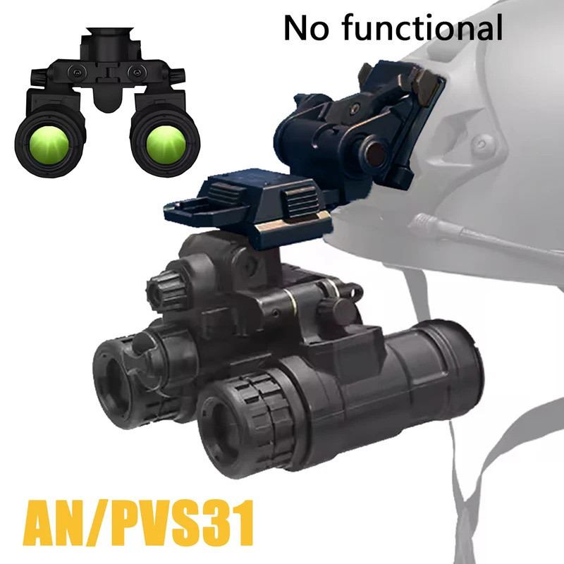 AN/PVS31 Night Vision Prop - หมวกกันน็อคพร้อมองค์ประกอบจำลองยุทธวิธี