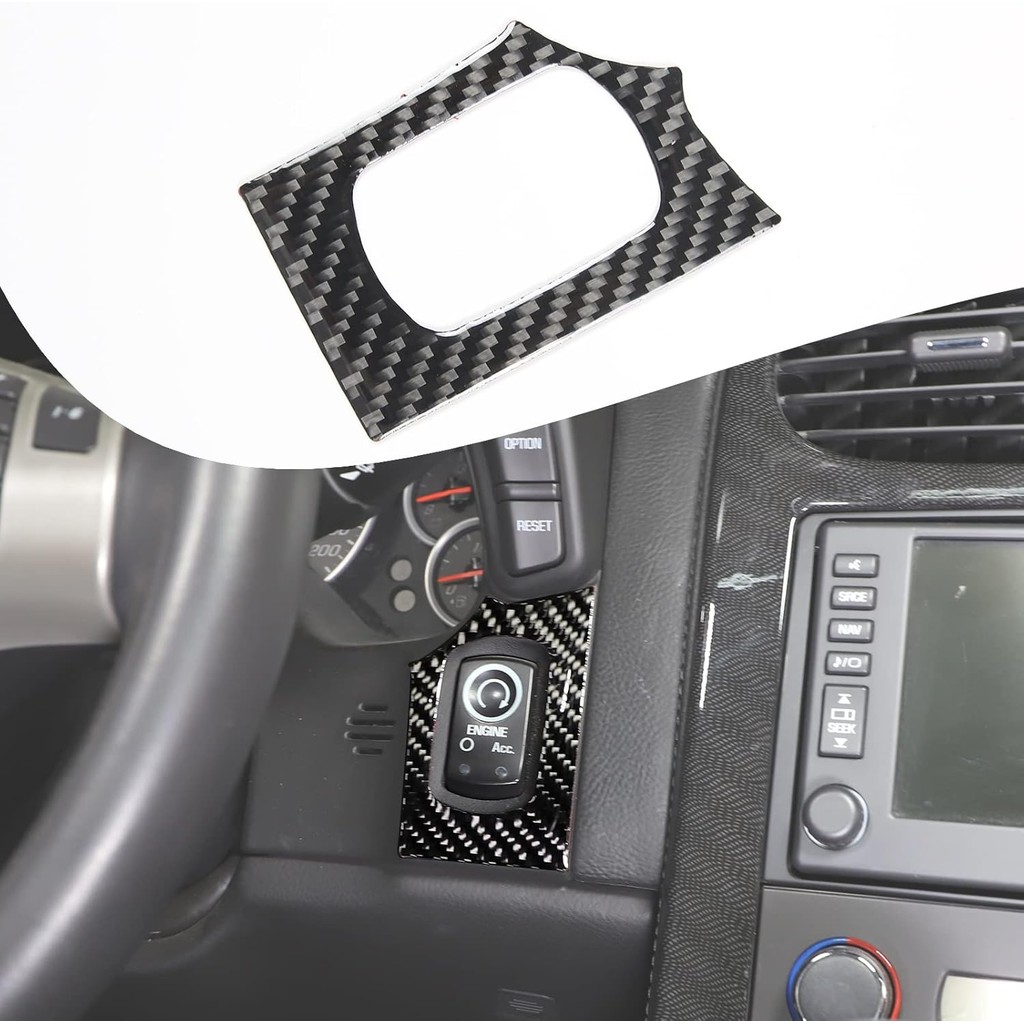 Lcojicep ภายในรถแผงสติกเกอร์ Trim ใช้งานร่วมกับ Corvette C6 Z06 ZR1 2005-2013 คาร์บอนไฟเบอร์ตกแต่งภา