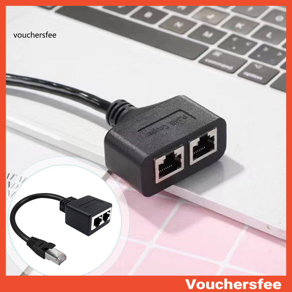 [VOU] Ethernet Socket Splitter Ethernet Splitter High-speed Ethernet Cable Splitter Rj45 สําหรับ Fas