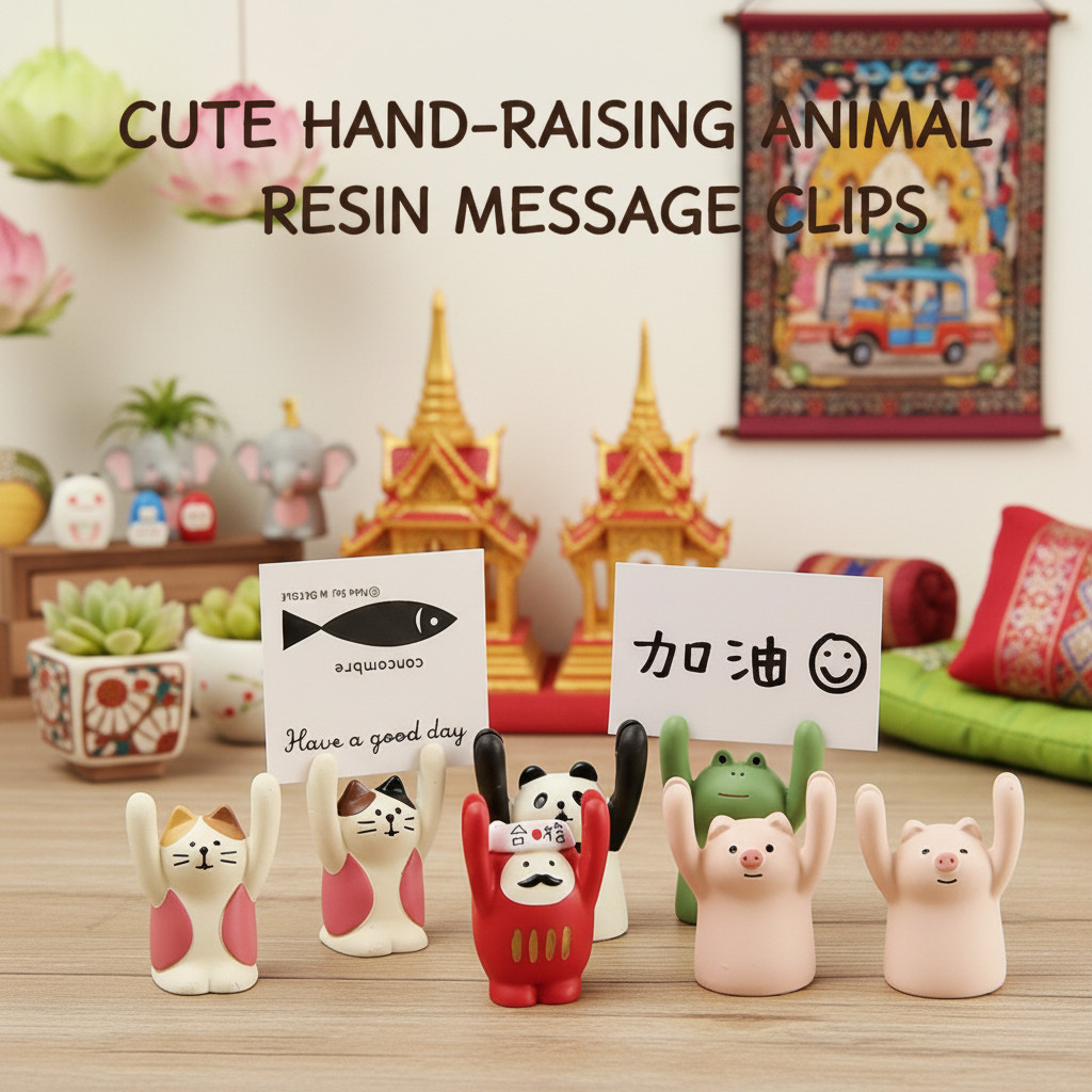 Cute Animal Resin Memo Clip Hold Stand ที่หนีบโน้ต ที่หนีบรูปสัตว์น่ารัก เรซิ่นการ์ตูน ตั้งโต๊ะ