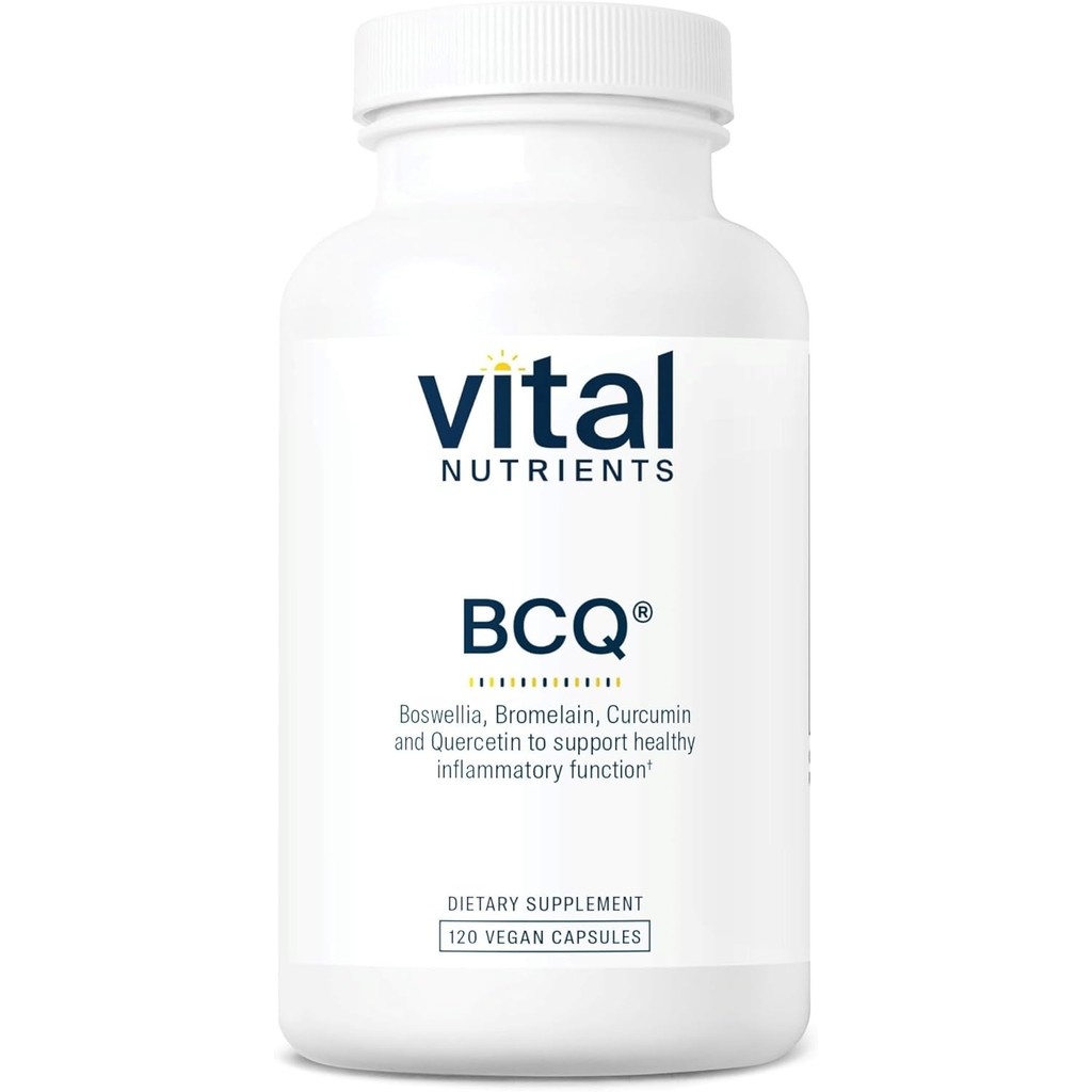 Vital Nutrients BCQ | ตะไคร่น้ํามังสวิรัติ, โบรมีเลน, อาหารเสริม Curcumin & Quercetin | อาหารเสริมเส