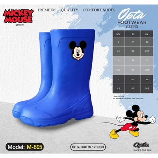รองเท้าบู๊ทกันน้ำ GTR M-895 **สูง 12 นิ้ว OPTA บู๊ทยาว Mickey Mouse นุ่มน้ำหนักเบา ใส่สบาย ลิขสิทธิ์แท้