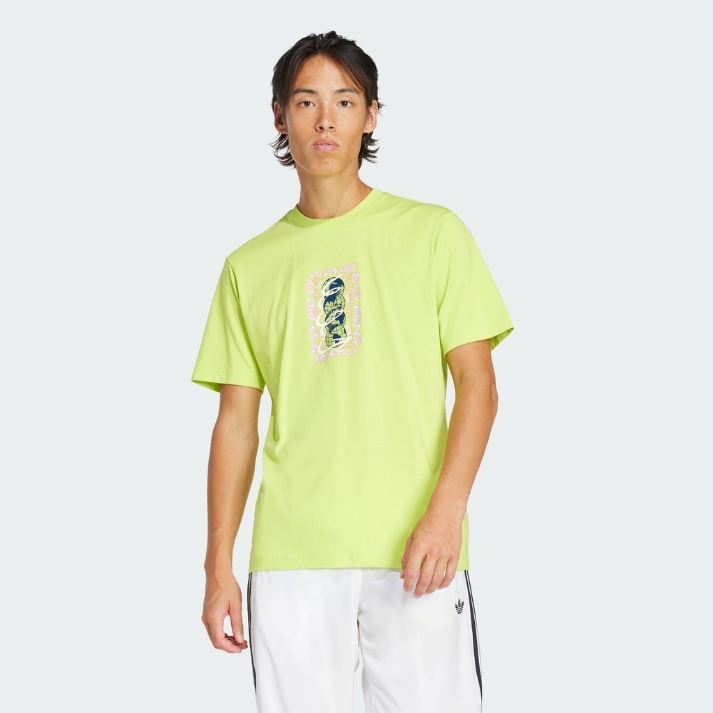 adidas ไลฟ์สไตล์ เสื้อยืด Trefoil Series ผู้ชาย สีเหลือง JD0675
