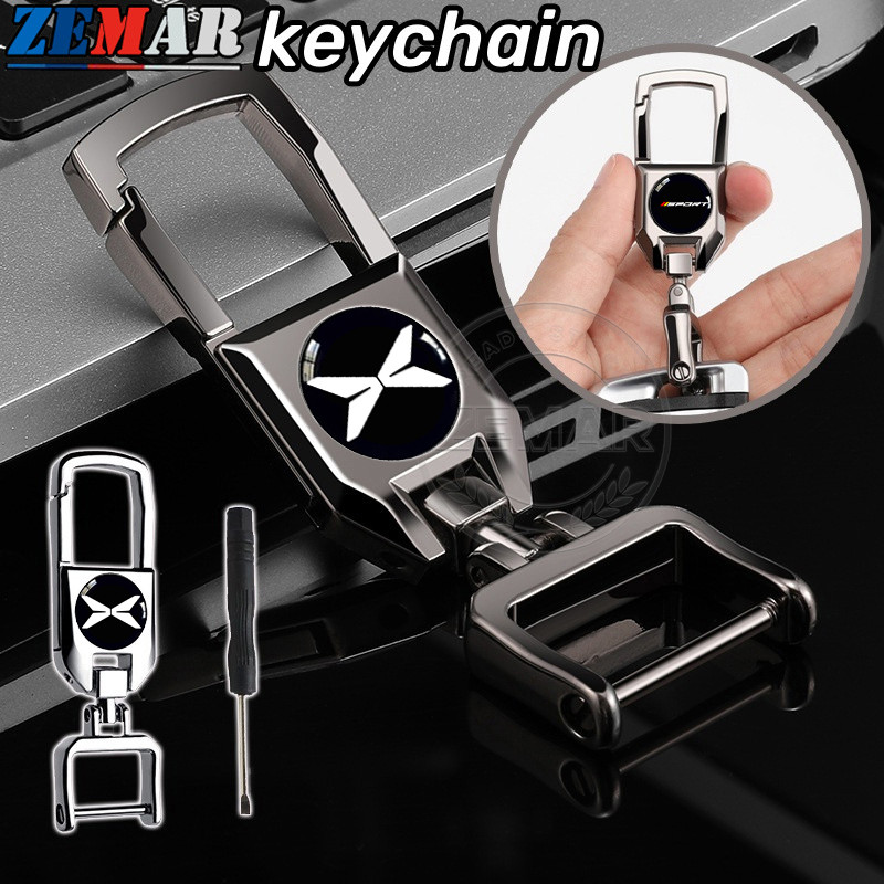 Xpeng X9 G6 รถพวงกุญแจโลหะรถจักรยานยนต์ Key Chain Key Holder พวงกุญแจรถ Universal 360°หมุนที่เก็บกุญ