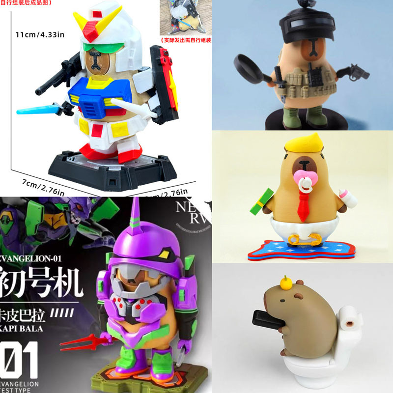 Capybara Cos Eva Pubg Rx-78-2 ประกอบรุ่น Movable Joints ตกแต่งแม่เหล็กสําหรับ Diwarves หุ่นยนต์ Mech