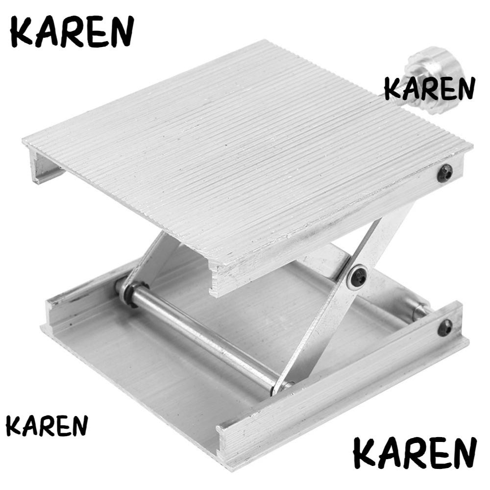KARENGOODS Lab Lifting , 3.5 "x 3.5" อลูมิเนียมก่อสร้างกรรไกร Lab Lifter, คู่มือ Handwheel ปรับความส