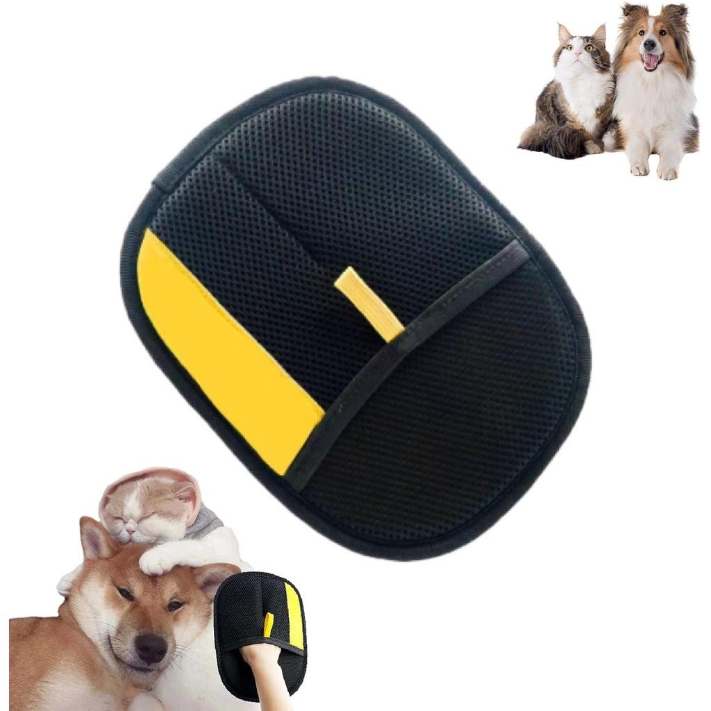 Yomi Pet Hair Remover Pet Hair Remover สําหรับพรมสัตว์เลี้ยงถุงมือกําจัดขนแบบคงที่แปรงสองทางสามารถใช