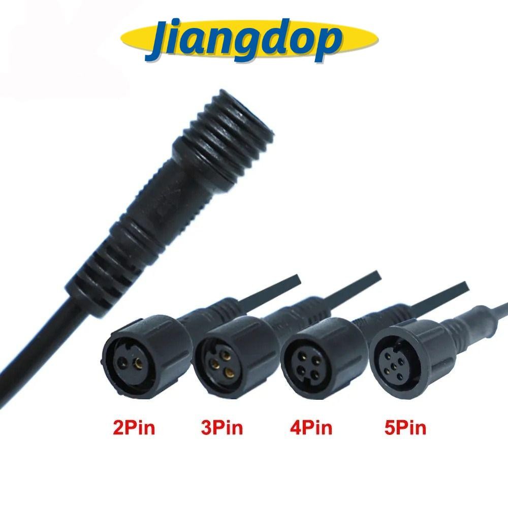 JIANG 2Pin 3Pin 4Pin แจ็ค, IP67 สายสีดําชายหญิง LED Connector, 20 ซม.2Pin 3Pin 4Pin สายไฟกันน้ํา LED