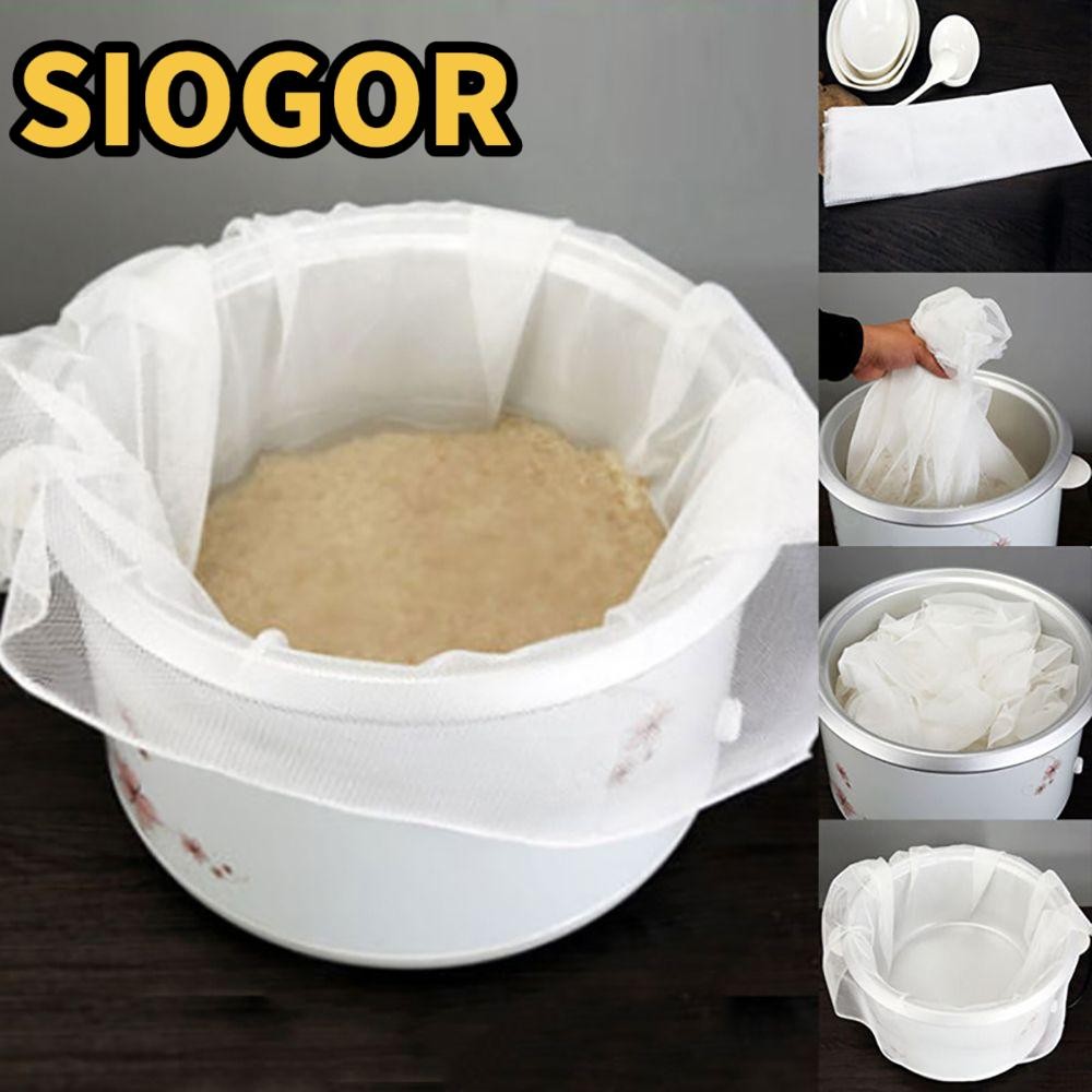 SIOGOR Rice Towel Non-Stick Cotton Steamer สําหรับซูชิ Cuisine ผ้าตาข่าย