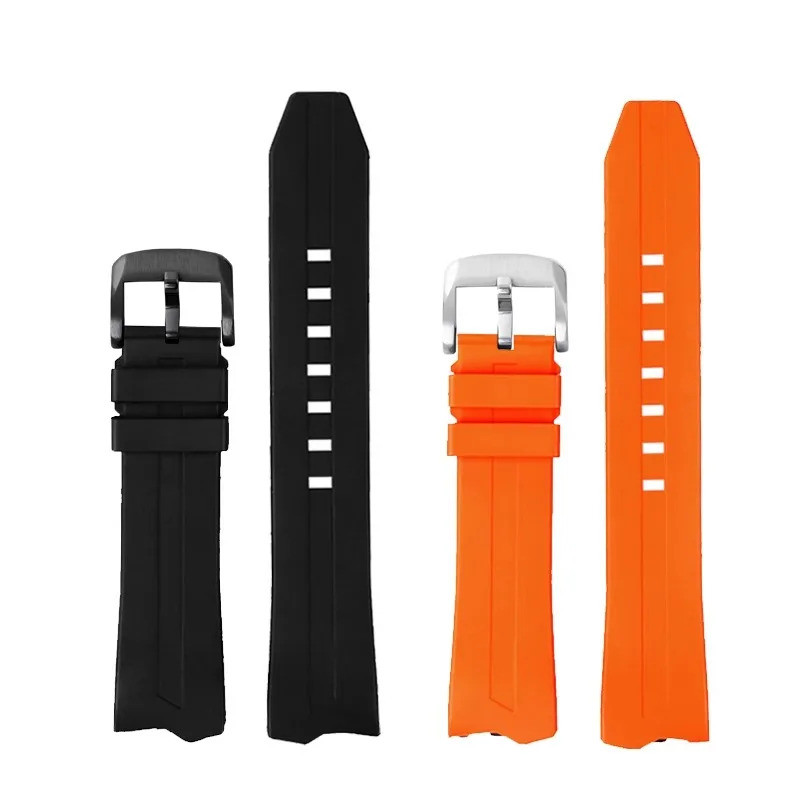 สายรัด FKM คุณภาพสูงสําหรับนาฬิกา Hamilton Ventura H245950 ชม.245850 ชม.245510 ชม.245550 สร้อยข้อมือ