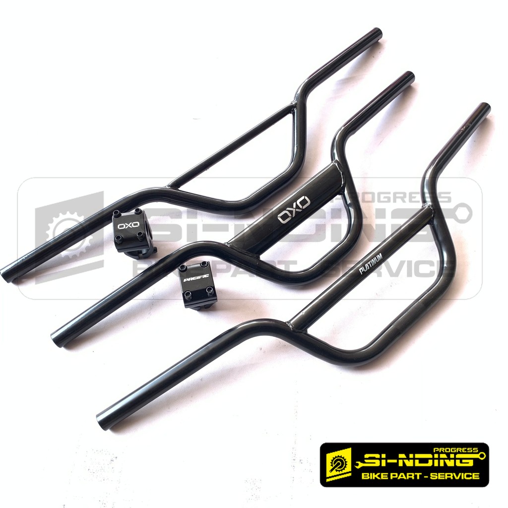 Sunrise Handlebar Package เส้นผ่านศูนย์กลาง 22.2 Sunrise Bar Sun Rise Handle Bar สีดํา MTB BMX Feder
