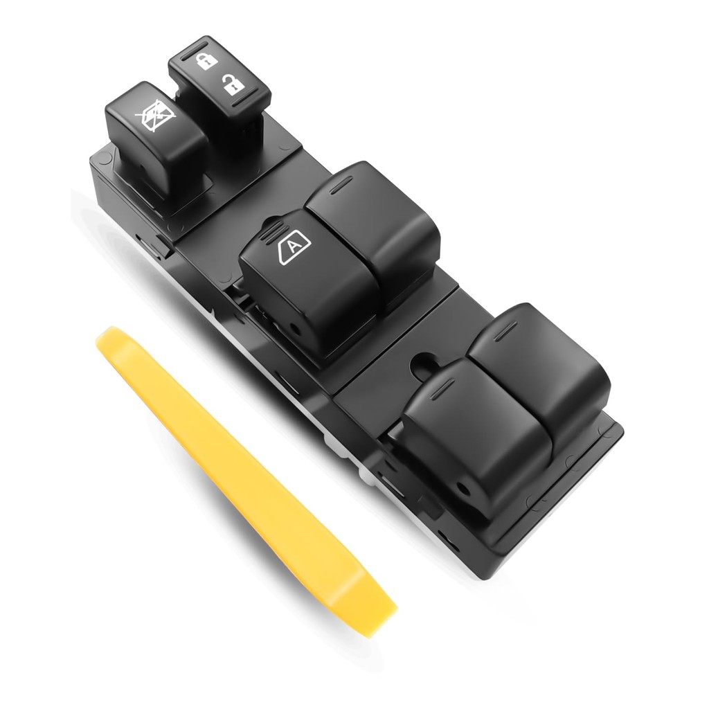 สวิตช์กระจก Master Power สีดํา ปุ่มกด สัมผัส ON-NONE-ON Fit สําหรับ Nissan Rogue 2010-2013 2014-2015