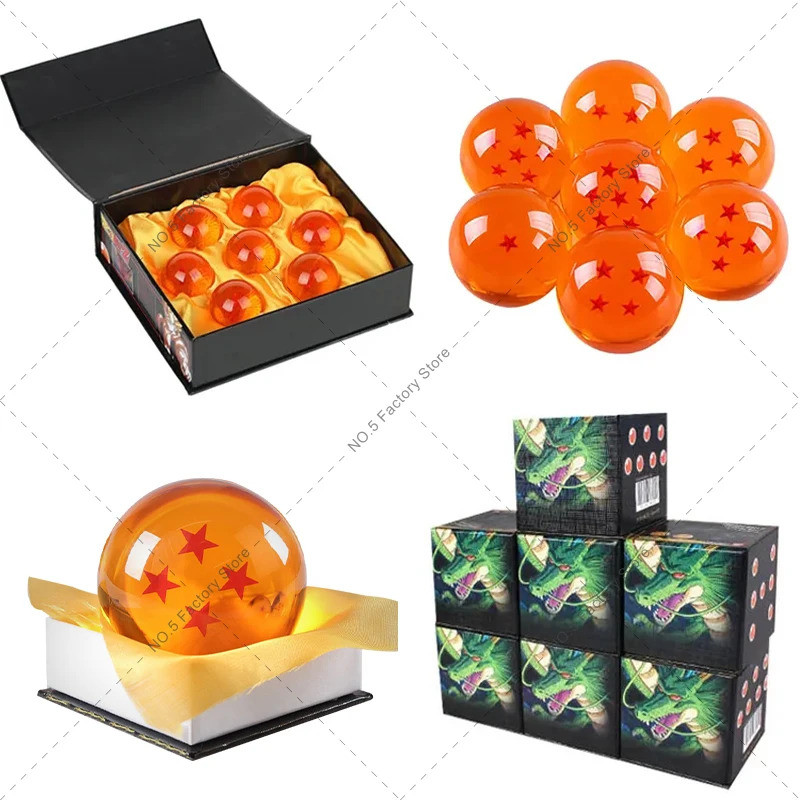 DBZ สีส้มคริสตัลบอลอะนิเมะรูป 1-7 Star Shenron Wish Balls คอสเพลย์ Props สะสมเดสก์ท็อปตกแต่งของเล่น