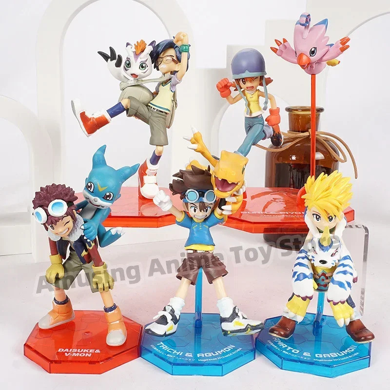 Digital Monster Digimon Adventure Yagami Taich Agumon Gomon Tentomon Gabumon Piyomon Veemon รูปของเล