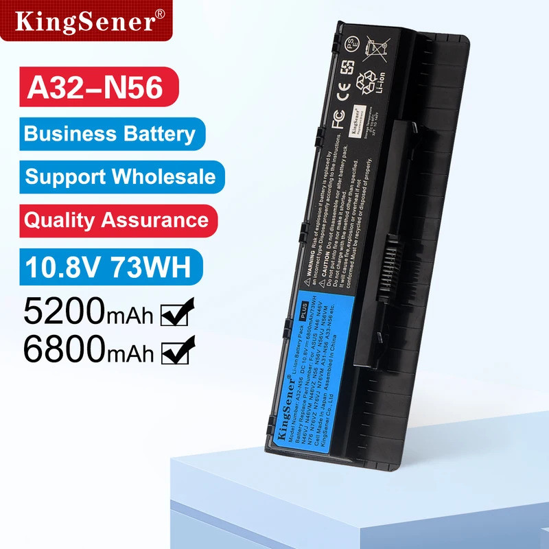 KingSener A32-N56 6800mAh แบตเตอรี่สําหรับ ASUS B53V B53A F45A F45U R500N R500VD F55 N56D N56DY N56J