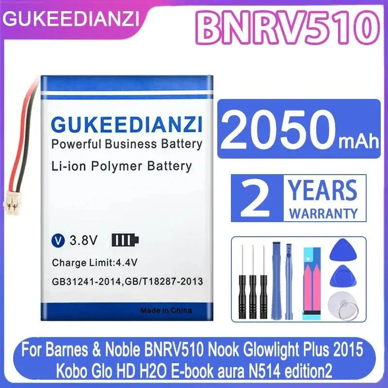 E - Book Reader แบตเตอรี่ 2050mAh สําหรับ Barnes & Noble BNRV510 Nook Glowlight Plus 2015 สําหรับ Ko