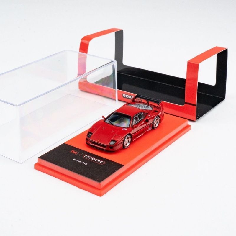 TW 1: 64 Ferrari Ferrari F40 โมเดลรถโลหะผสมจําลองสีแดงสีแดง