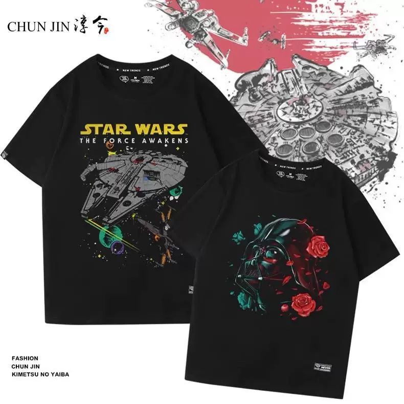 STAR WARS STAR WARS Commemorative Edition STAR WARS Pure Cotton Short-Sleeved Summer Dress Darth Vad