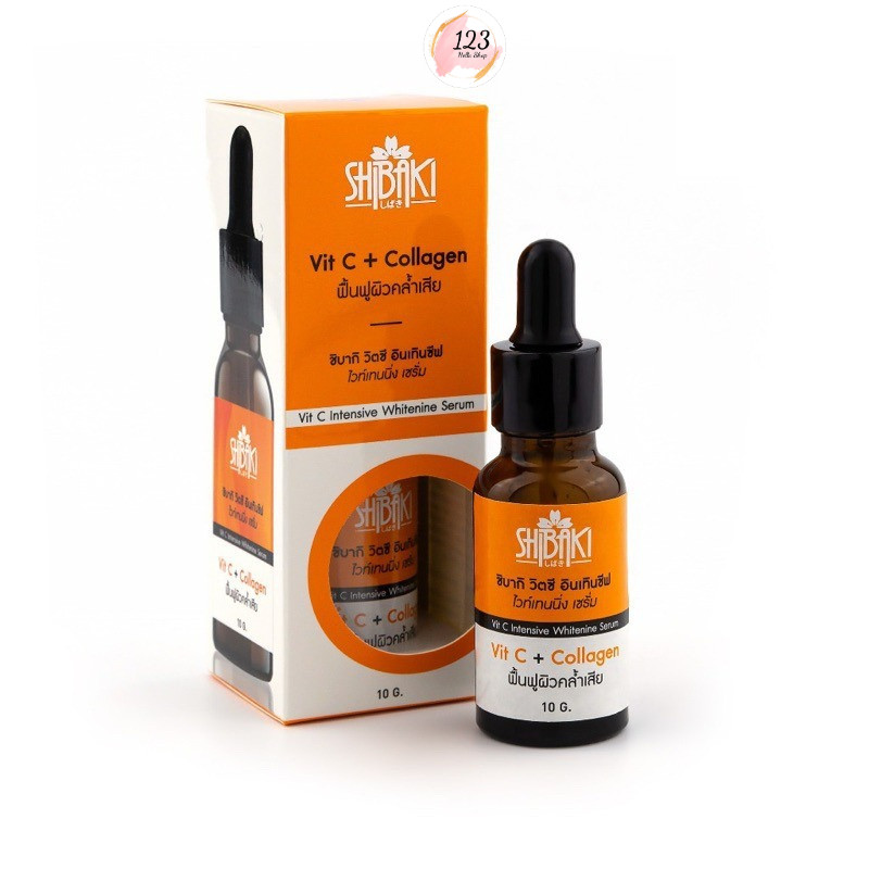 Shibaki Vit c + Collagen Vit c Intensive Whitenine Serum 10g วิตซี เซรั่ม ✨