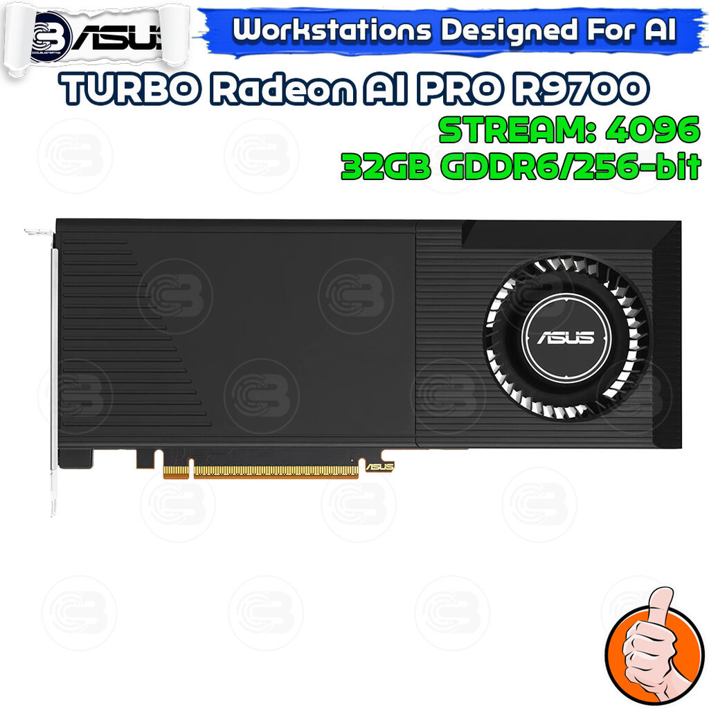 [CoolBlasterThai] ASUS TURBO Radeon AI PRO R9700 32GB GDDR6 (3Y-ARC)